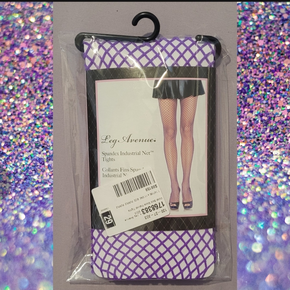 Violet Bold Move Fishnet Tights